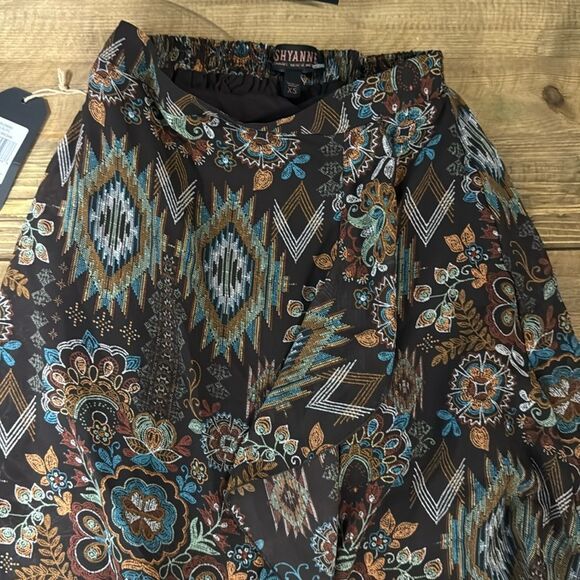 Shyanne Women’s Orange and Brown Maxi Skirt - Picture 2 of 6